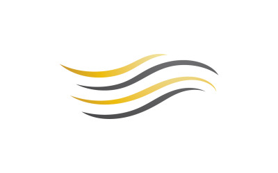 Hair wave style black and Gold logo v18