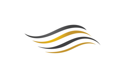 Hair wave style black and Gold logo v19