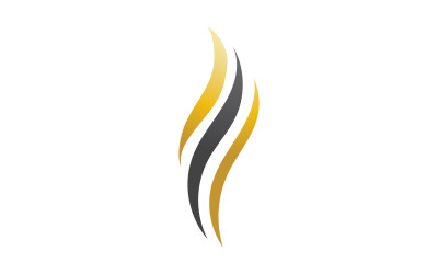 Hair wave style black and Gold logo v1