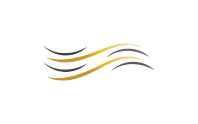 Hair wave style black and Gold logo v21