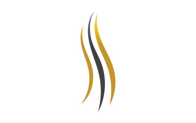 Hair wave style black and Gold logo v22