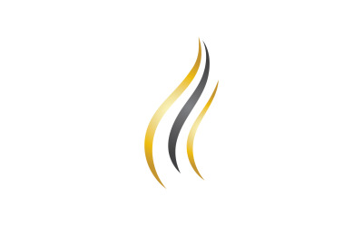 Hair wave style black and Gold logo v24