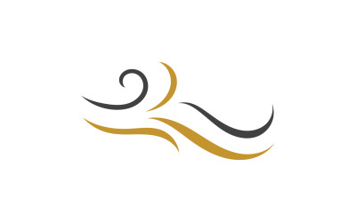 Hair wave style black and Gold logo v28