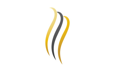 Hair wave style black and Gold logo v2
