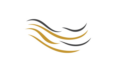 Hair wave style black and Gold logo v31
