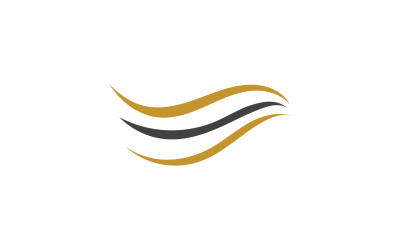 Hair wave style black and Gold logo v32