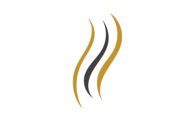 Hair wave style black and Gold logo v39