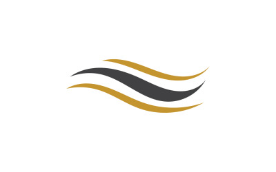 Hair wave style black and Gold logo v40