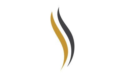 Hair wave style black and Gold logo v45