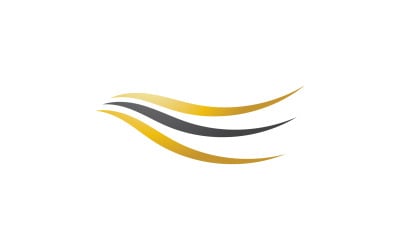 Hair wave style black and Gold logo v4