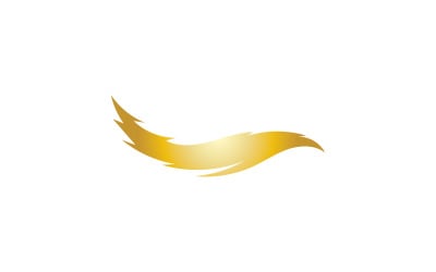 Hair wave style black and Gold logo v5