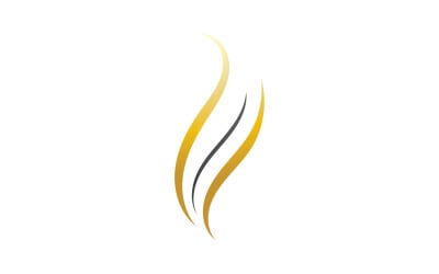 Hair wave style black and Gold logo v7
