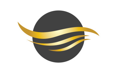 Haargolf stijl zwart en goud logo vector versie 41