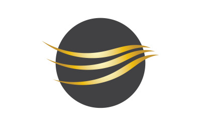 Saç dalgası stili siyah ve Altın logo vektör versiyonu 5