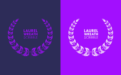 Illustration de texture de gribouillis de couronne de laurier