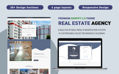 Navy Home Agency – Tema Shopify 2.0 para imobiliárias