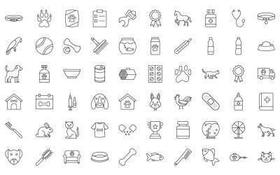 Pet Accessories Icons | AI | SVG | EPS
