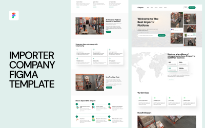 Importőr cég Figma sablon