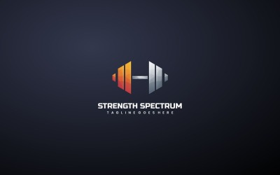 Logotipo gradiente de levantamento de peso