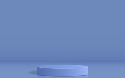Podium circulaire avec fond bleu foncé fondu