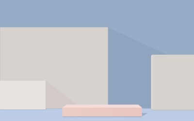 Yellow And white rectangle podium stage and Geometric Shape background