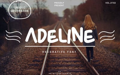 Adeline - fonte de exibição exclusiva