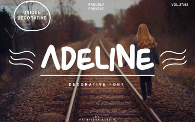 Adeline - Police d&amp;#39;affichage unique