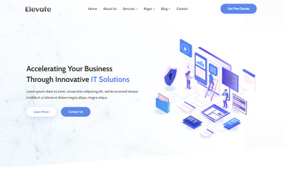 Elevate - Шаблон веб-сайта ИТ-решений и бизнес-услуг