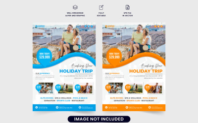 Flyer voor zakelijke promotie voor reizen en reizen