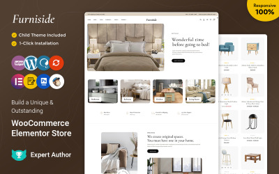 Furniside - Tema responsivo premium de Elementor para WooCommerce para muebles e interiores