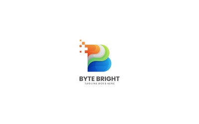 Modèle de logo coloré lettre B