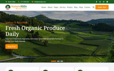 NatureHills - Agriculture Farm HTML5 Website Template