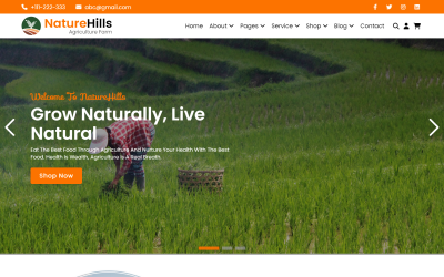 NatureHills – HTML5-шаблон веб-сайту Agriculture Farm