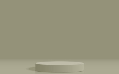 podio circolare a tinta unita e rendering 3d di sfondo a tinta unita