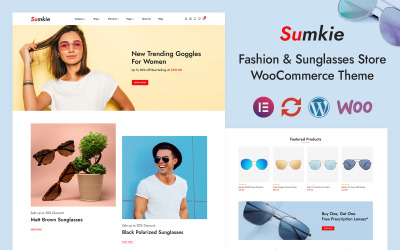 Sumkie – Brýle a sluneční brýle Elementor WooCommerce responzivní téma
