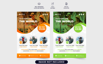 Volantino pubblicitario dell&amp;#39;agenzia turistica