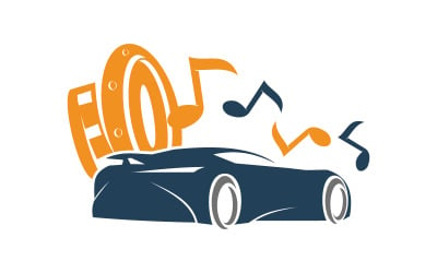 Audio Car Logo Template Icon Symbol