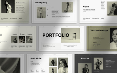 Portfólió Powerpoint sablon elrendezése