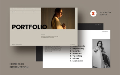 Portfoliopresentatie Powerpoint-sjabloonindeling