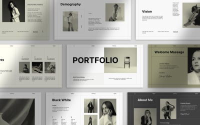 Portföy Powerpoint Şablon Düzeni