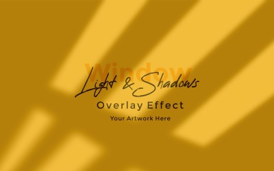 Window Sunlight Shadow Overlay Effect Mockup 4