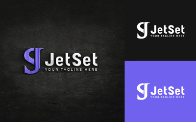 Design de logotipo de monograma de marca de letra JS