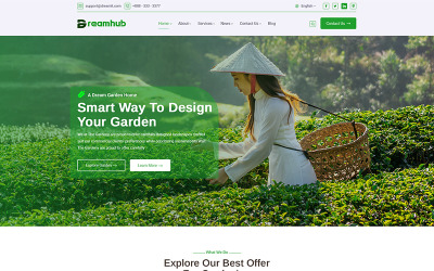 DreamHub Gardening PSD шаблон