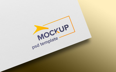 Farblogo-Mockup-Design auf Papierstruktur