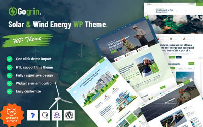 Gogrin - Tema de WordPress para energía solar y eólica
