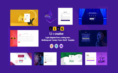 Ling -Logga in, registrering, flerstegsformulär &amp;amp; kommer snart mall