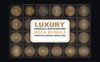 Lyx Mandala Bakgrund För Inbjudningskort Mega Bundle