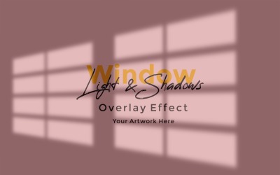 Maqueta de efecto de superposición de sombra de luz solar de ventana 49