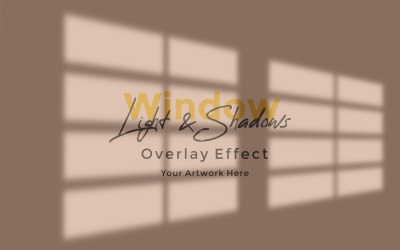 Maqueta de efecto de superposición de sombra de luz solar de ventana 50