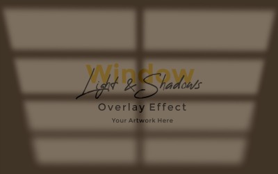 Maqueta de efecto de superposición de sombra de luz solar de ventana 53
